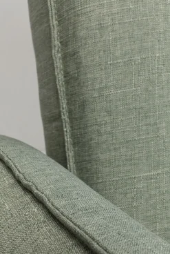 Sofa Rozkładana Z Podłokietnikami 222x86 Cm Jasnozielona Na Brązowych Nóżkach