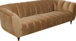 Sofa Spectra 245x71 Cm Brązowa Welurowa
