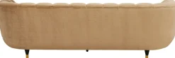 Sofa Spectra 245x71 Cm Brązowa Welurowa
