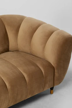 Sofa Spectra 245x71 Cm Brązowa Welurowa