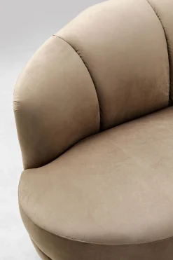 Sofa Welurowa 3-osobowa 233 Cm Beżowa