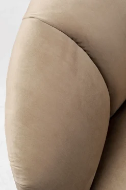 Sofa Welurowa 3-osobowa 233 Cm Beżowa