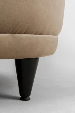 Sofa Welurowa 3-osobowa 233 Cm Beżowa