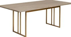 Stół Cesaro 200x100 Cm Naturalny - Nogi Złote