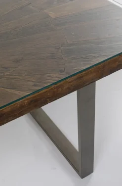 Stół Conley 180x90 Cm Brązowy Nogi Stalowe