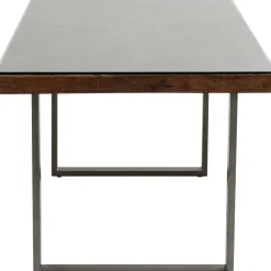 Stół Conley 180x90 Cm Brązowy Nogi Stalowe