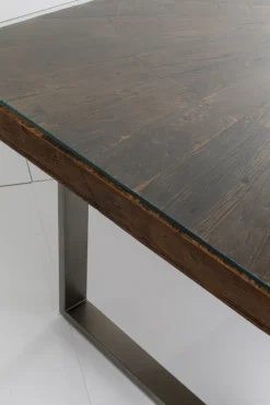 Stół Conley 180x90 Cm Brązowy Nogi Stalowe