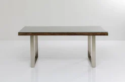 Stół Conley 180x90 Cm Brązowy Nogi Chromowane