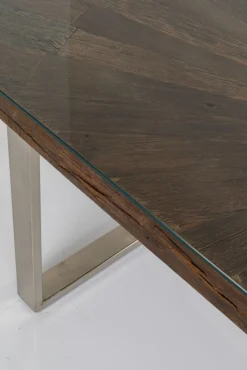 Stół Conley 180x90 Cm Brązowy Nogi Chromowane