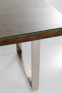 Stół Conley 180x90 Cm Brązowy Nogi Chromowane