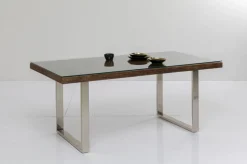 Stół Conley 180x90 Cm Brązowy Nogi Chromowane