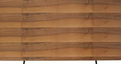 Stół Do Jadalni Blat Fornirowany Orzech Nogi Czarne Stalowe 200x90 Cm