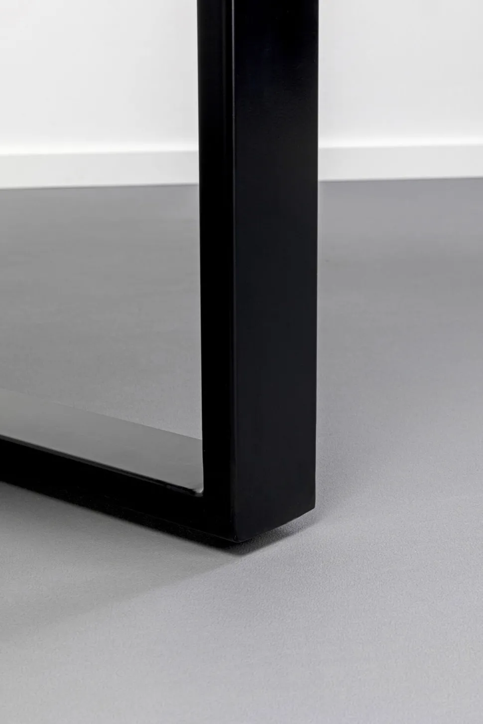 Stół Do Jadalni Blat Kamionkowy Nogi Czarne Stalowe 180x90 Cm