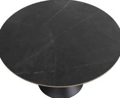 Stół Grande Possibilita Ø120 Cm Czarny - Blat Marmur