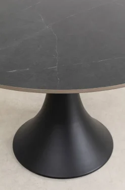 Stół Grande Possibilita Ø120 Cm Czarny - Blat Marmur