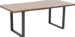 Stół Harmony Walnut 160x80 Cm Akacja Nogi Stalowe