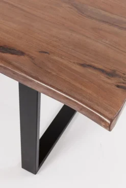 Stół Harmony Walnut 160x80 Cm Akacja Nogi Chromowe Matowe