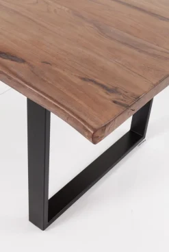 Stół Harmony Walnut 160x80 Cm Akacja Nogi Chromowe Matowe