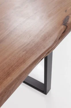 Stół Harmony Walnut 160x80 Cm Akacja Nogi Chromowe Matowe
