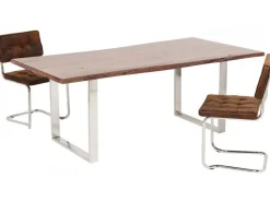 Stół Harmony Walnut 200x100 Cm Akacja Nogi Chromowe Matowe