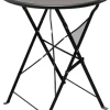 Stół Ogrodowy Mały W Kolorze Czarnym Aluminiowy Ø60 Cm