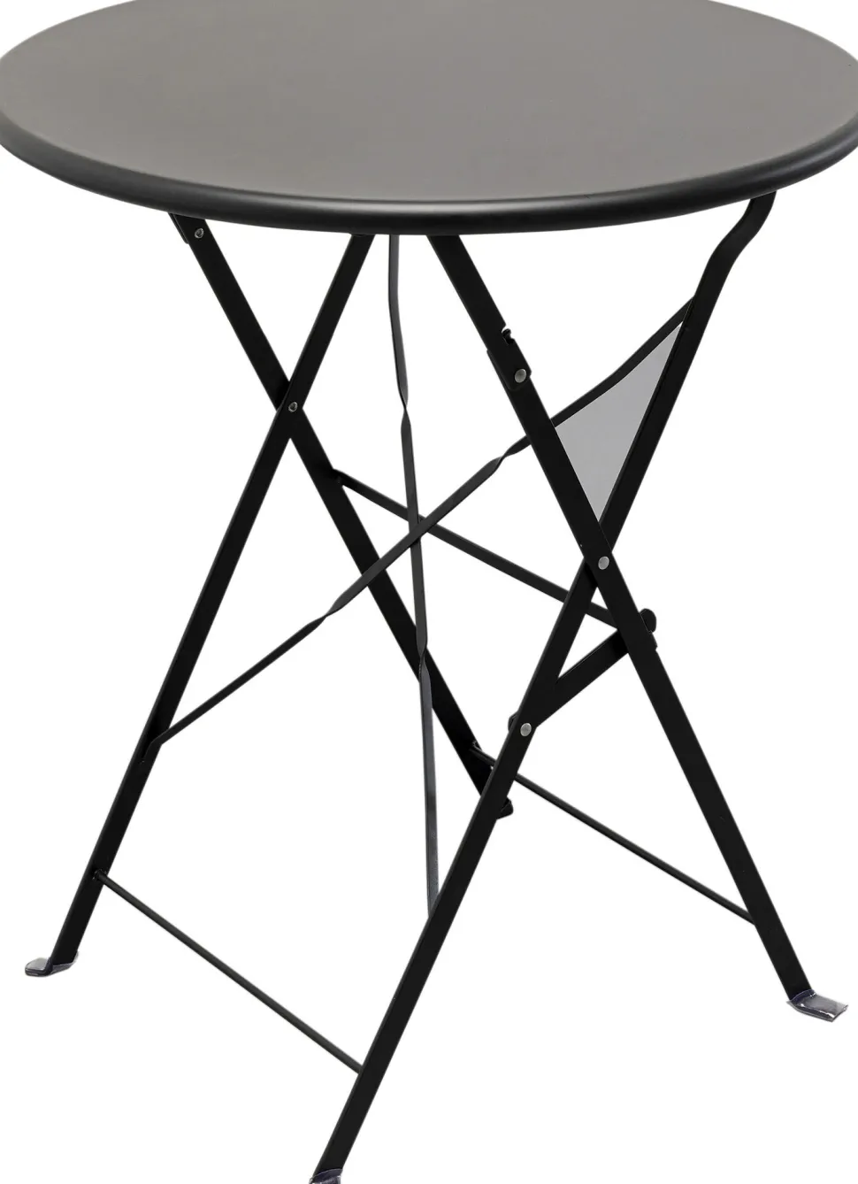 Stół Ogrodowy Mały W Kolorze Czarnym Aluminiowy Ø60 Cm