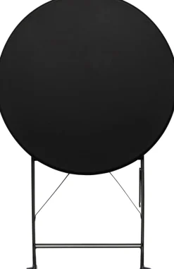 Stół Ogrodowy Mały W Kolorze Czarnym Aluminiowy Ø60 Cm