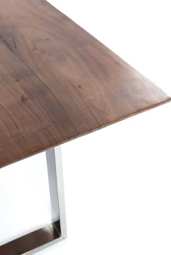 Stół Symphony Walnut 200x100 Cm Akacja Nogi Chromowe