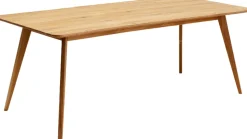 Stół Z Drewna Dębowego Blat Prostokątny 200x90 Cm