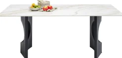 Stół Z Kamionkowym Blatem 180x90 Cm Nogi Czarne