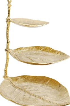 Stojak Na Biżuterię Leaf 32x46 Cm Złoty