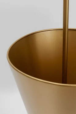 Stojak Na Parasole Złoty Stalowy Podstawa Z Kamienia Ø30x85 Cm