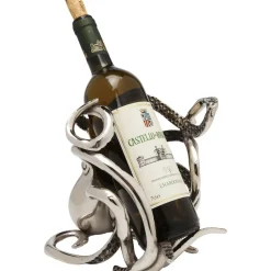 Stojak Na Wino Octopus 17x24 Cm Srebrny