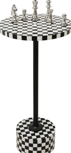 Stolik Domero Chess Ø25xH50 Cm Czarno-biały