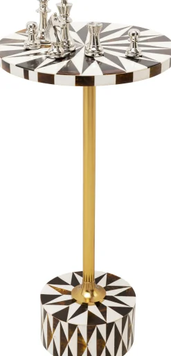 Stolik Domero Star Ø25xH50 Cm Brązowo-biały