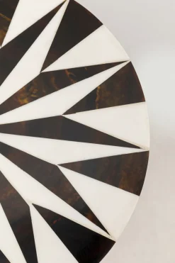 Stolik Domero Star Ø25xH50 Cm Brązowo-biały