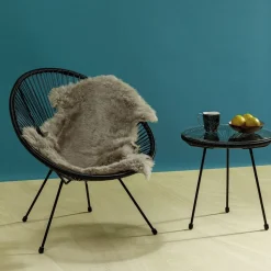 Stolik Kawowy Acapulco ∅50 Cm Czarny