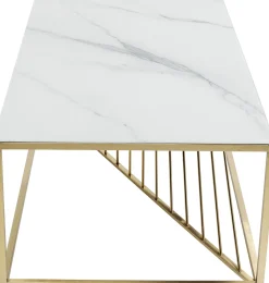 Stolik Kawowy Art Marble 140x70 Cm Blat Szklany