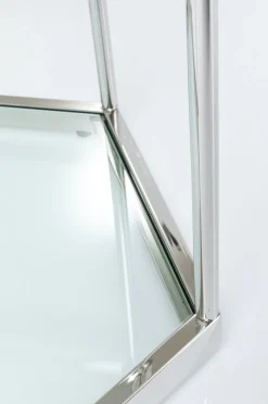 Stolik Kawowy Comb 55x48 Cm Srebrny