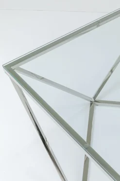 Stolik Kawowy Cristallo 80x80 Cm Srebrny