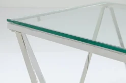 Stolik Kawowy Cristallo 50x50 Cm Srebrny