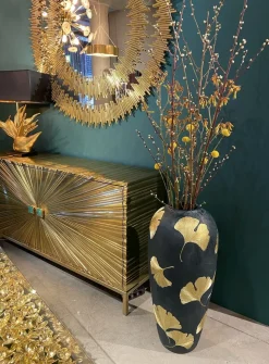 Stolik Kawowy Gold Flowers 120x60 Cm