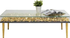 Stolik Kawowy Gold Flowers 120x60 Cm