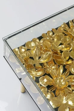 Stolik Kawowy Gold Flowers 120x60 Cm
