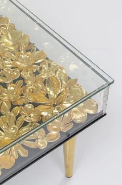 Stolik Kawowy Gold Flowers 120x60 Cm