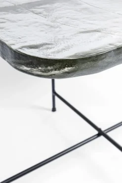 Stolik Kawowy Ice 63x46 Cm Czarny - Blat Szklany