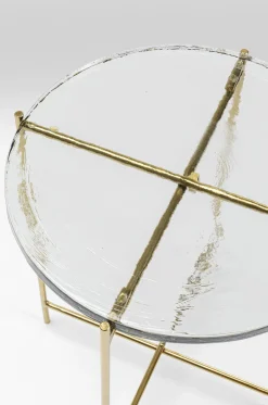 Stolik Kawowy Ice Ø40xH50 Cm Blat Szklany