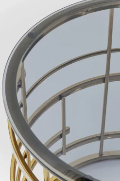 Stolik Kawowy Jupiter Ø55 Cm Transparentno-złoty