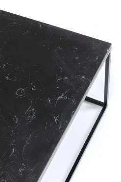 Stolik Kawowy Key West 120x60 Cm Czarny - Blat Marmur