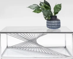 Stolik Kawowy Laser 120x60 Cm Srebrny